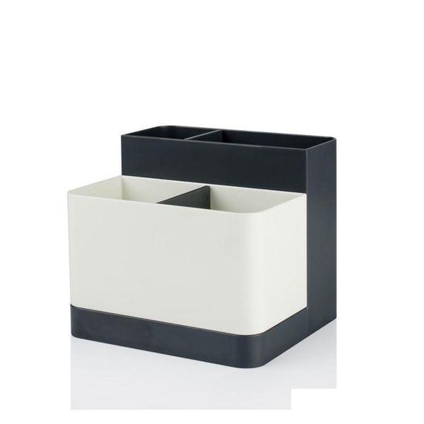 

multi fuctional storage compartment plastic stationery storage box cosmetic holder desk tidy organizer makeup collection case 3lntr