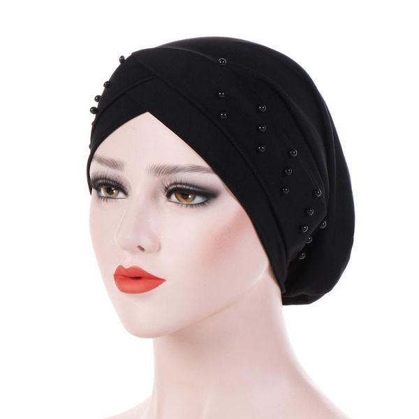 

women beading india hat muslim ruffle cancer chemo beanie turban polka head wrap hats, Blue;gray