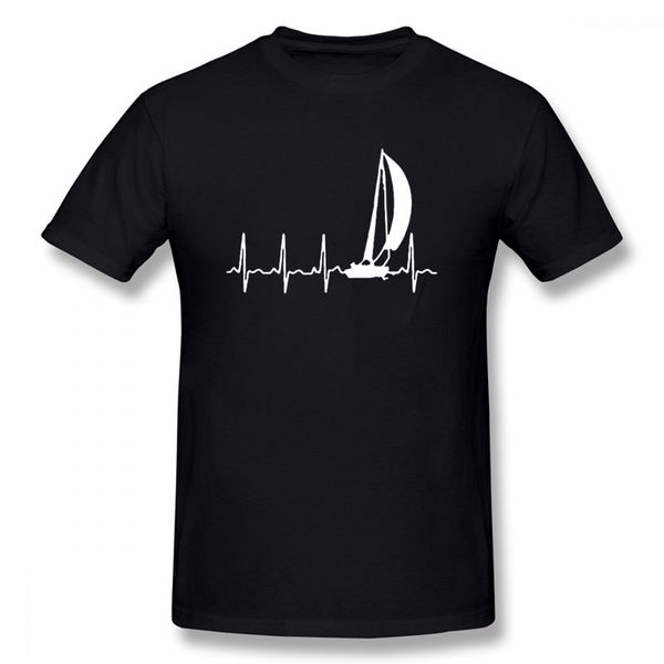 

sport sailing t shirt sailing in a heartbeat t-shirt summer graphic tee shirt cotton short sleeve mens tshirt