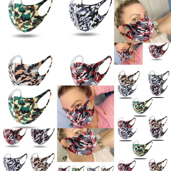 

masks washable face reusable camouflage sponge anti-dust mouth mask anti cold mask humanized designer soft 3d