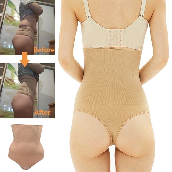 Donne Vita alta Butt Lifter Body Shaper Sexy Perizoma Intimo Vita Trainer e Tummy Hip Control Mutandine Bum Lifter Shapewear 201222