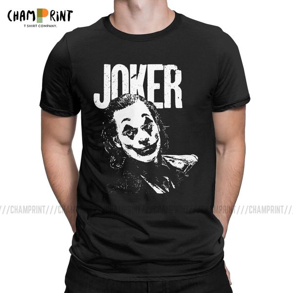 

sport joker joaquin phoenix 2019 movie t shirt for men vintage t-shirts round collar arthur fleck clown tee shirt gift idea clothes