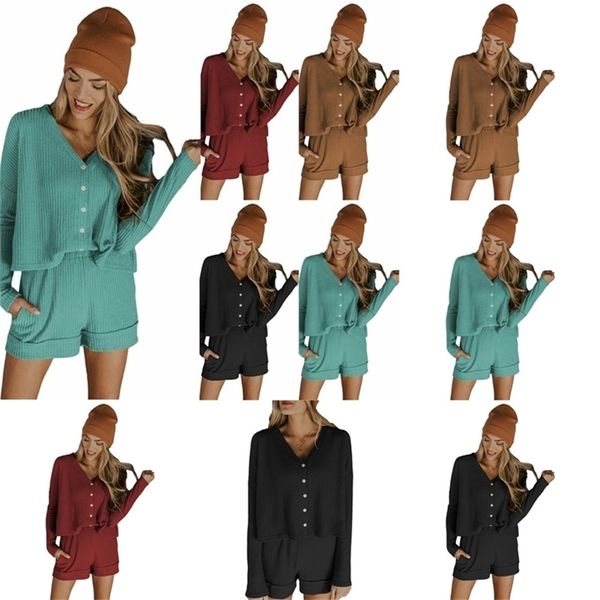 

2021 spring summer women's tracksuit long sleeve shirt+shorts two-piece suit clothing ladies casual sports home outfits clothes g11204, White