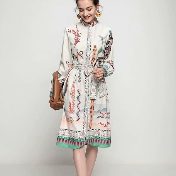 

2021 spring new retro-ethnic style printing long-sleeved flowers thin belt clothing of women mrzv, Black;gray