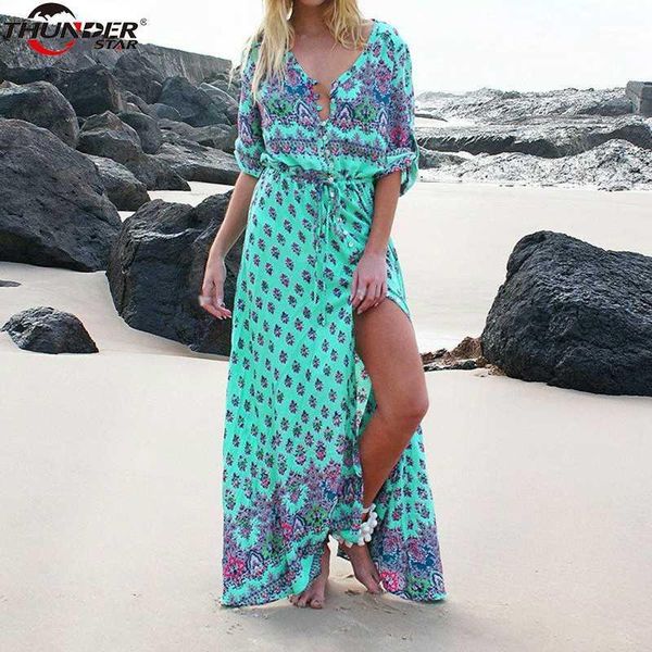 

2020 summer boho dress etehnic print retro vintage dress tassel beach bohemian hippie robe vstidos mujer lx51, White;black