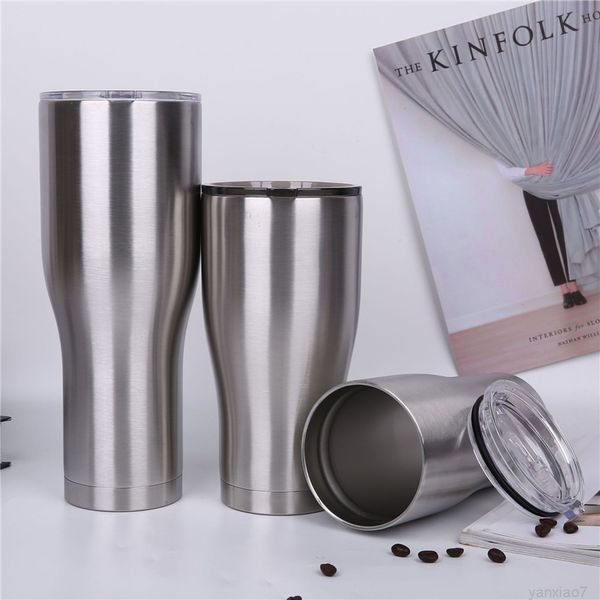 

40oz stainless steel curving tumblers double wall vacuum waist shape water cups insulation beer coffee mugs a05