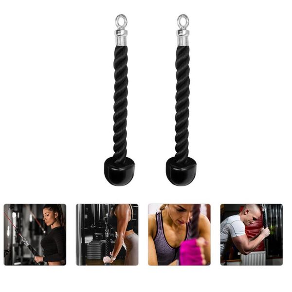 

accessories 2 pcs heavy duty triceps rope fitness bodybuilding cable single grip tricep