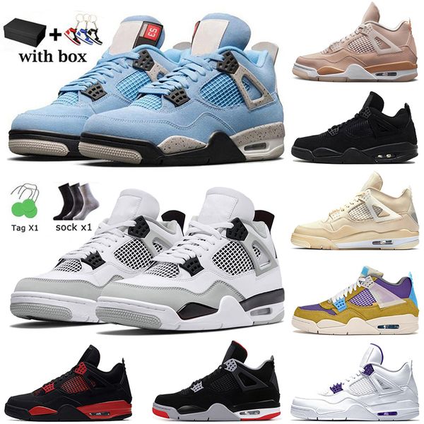 

jumpman 4 4s men women basketball shoes infrared black cat sail red thunder sail university blue taupe haze white oreo trainers sports sneak, White;red