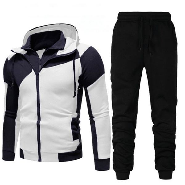 

2021 new brand sportswear tracksuits men's sporting hoodies+pants sets casual outwear sports suits men hoodie t3ca, Gray
