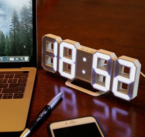 

modern design 3d led wall clock modern digital alarm clocks display home living room office table desk night wall clock display bbyxxkk