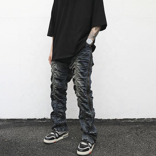 

oem fog private blue brand drop shipping stock skinny 3d dirty denim men jeans