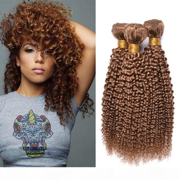 

brazilian honey blonde kinky curly human hair 3 bundles colored brazilian 27# blonde curly virgin human hair weave extensions, Black