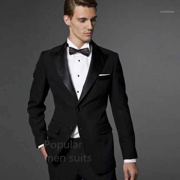 

new two buttons black groom men suit tuxedos peaked lapel groomsmen mens wedding dinner party prom suits( jacket+pants+tie)1, White;black