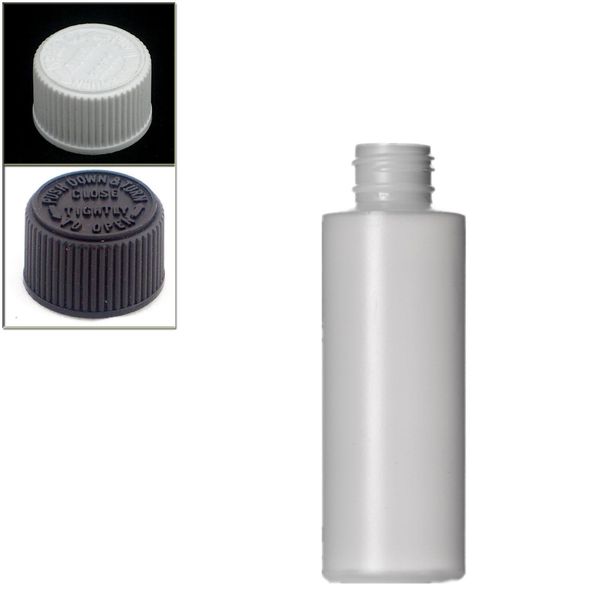 

120 мл пустой пластиковой мягкой бутылкой, натуральный цвет hdpe цилиндр круглый с черным / белым устойчивым к устойчивости для детей caps x