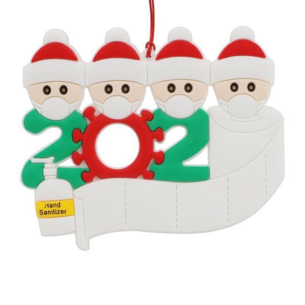 

christmas ornament personalized survivor family 2 3 4 5 6 7 resin decorations masked hand-washed christmas tree hanging pendant hwc2457