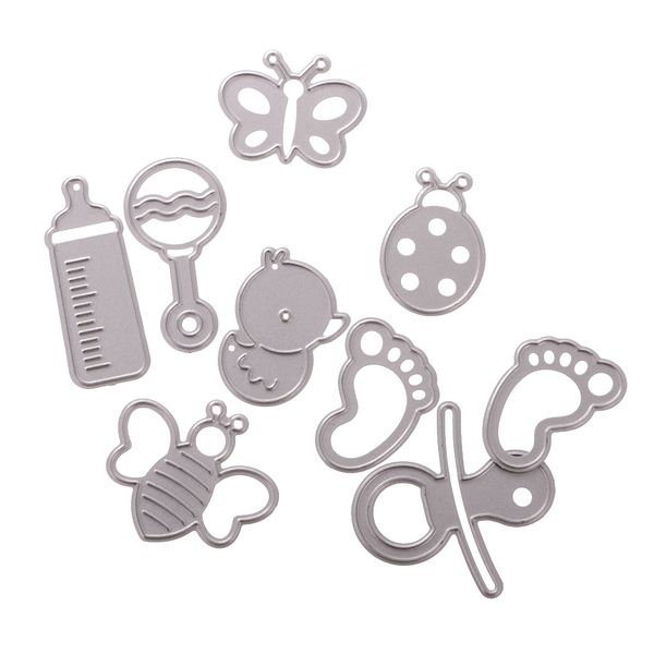 

set of 9 baby shower cutting dies stencils for diy scrapbooking album paper card
