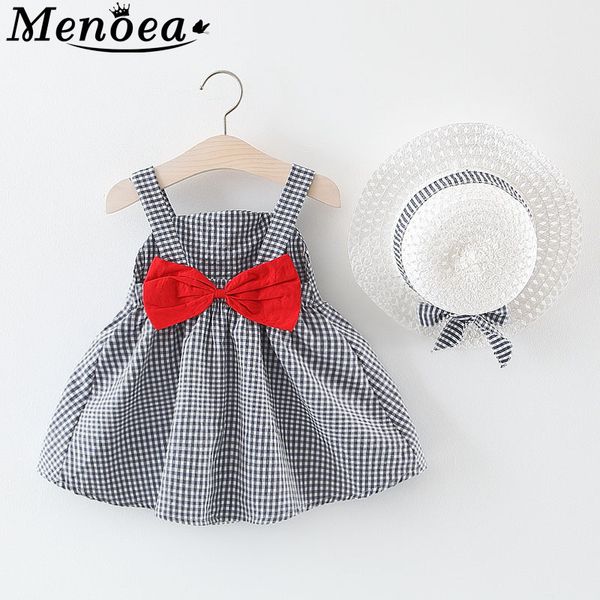 

baby girls toddler clothes summer baby dress clothes set wedding dress vestidos newborn infant dresses with bow hat lj201222, Red;yellow