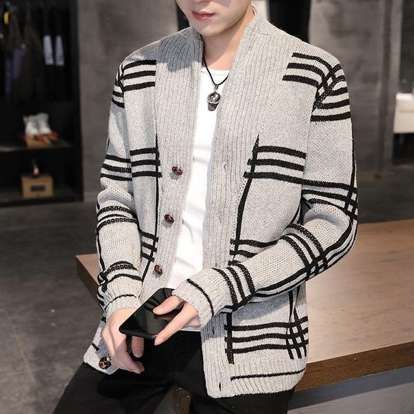 

men's sweaters 2021 autumn winter men sweater warm cardigan coat male casual knit outwear hooded man hoody sweatshirt, White;black