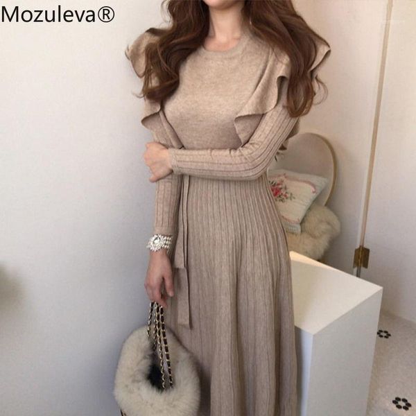 

mozuleva 2020 new autumn winter long thicken female dress women full sleeve solid mremaid dress korean hoodies sweatshirts1, Black;gray
