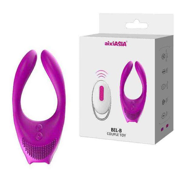 Vibratori NXY Ashia Bell a forma di U Marito Moglie Divertimento Vibrazione Uovo Anello per saltare Uomo Donna Telecomando senza fili Dispositivo per masturbazione femminile 0113