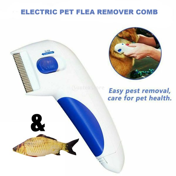 

electric flea combs for dogs & cats pet brush anti tick control