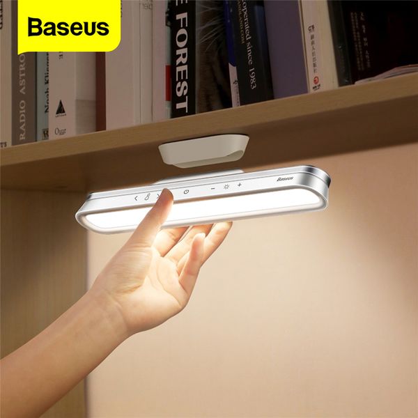 

baseus magnetic table lamp hanging wireless touch led desk lamp home cabinet study reading lamp stepless dimming usb night light 1020