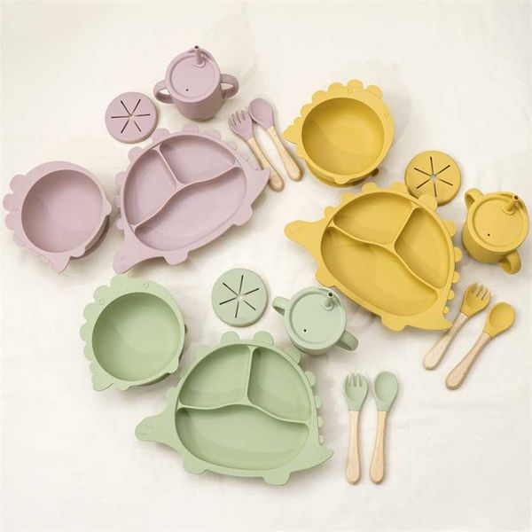 

ly designed weaning feeding children's tableware kawaii shape baby sucker food plates bowls drinking mug snack cup stuff 220209