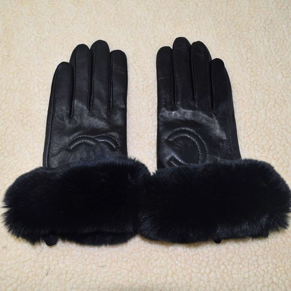 

women winter furry plush genuine leather softs cool elastic half finger rabbit warm sheepskin drive motorcycle touch screen gloves, Blue;gray