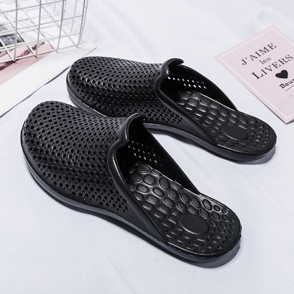 

2020 new men shoes summer outdoor slippers home bathroom slippers workout sandals beach flip flops couple slippers beach shoes y200706, Black