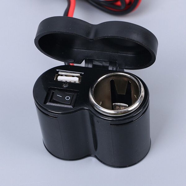 

12v 24v motorcycle phone mp3 usb charger cigarette lighter