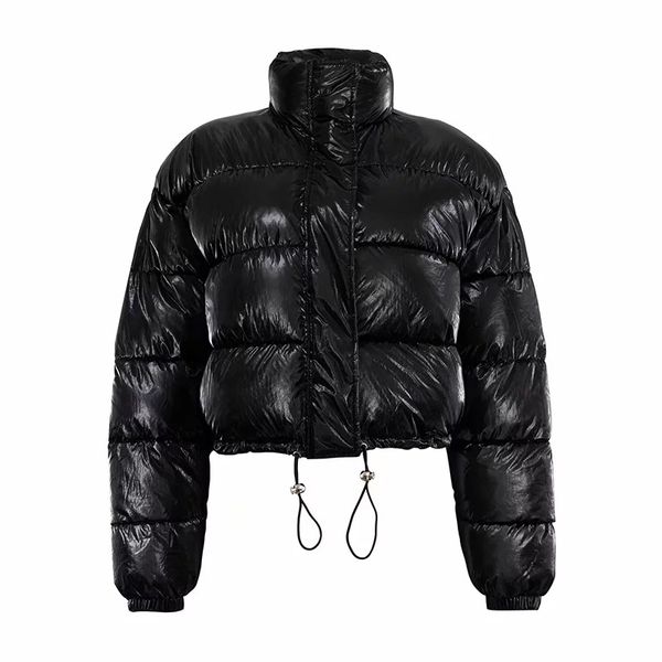 

women winter parkas women coat with strips ig fashion women winter thick coat black green sliver color size s m l