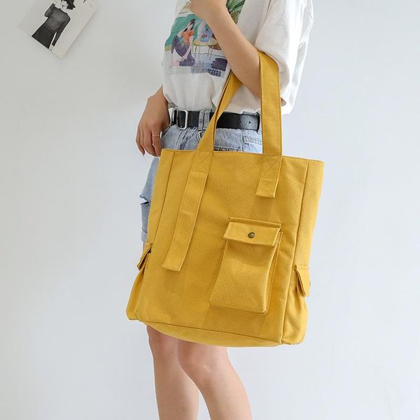

2020 women's shoulder bag canvas handbag fashion trend inclined shoulder bag purses black schoolbag