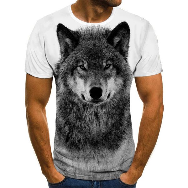 

men t -shirt new wolf print 3d men novelty animal male summer 3d print shirts harajuku plus size graphic men clothing