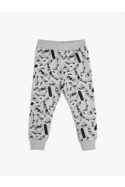 

koton male child gray normal waist patterned track suit six, Black;blue