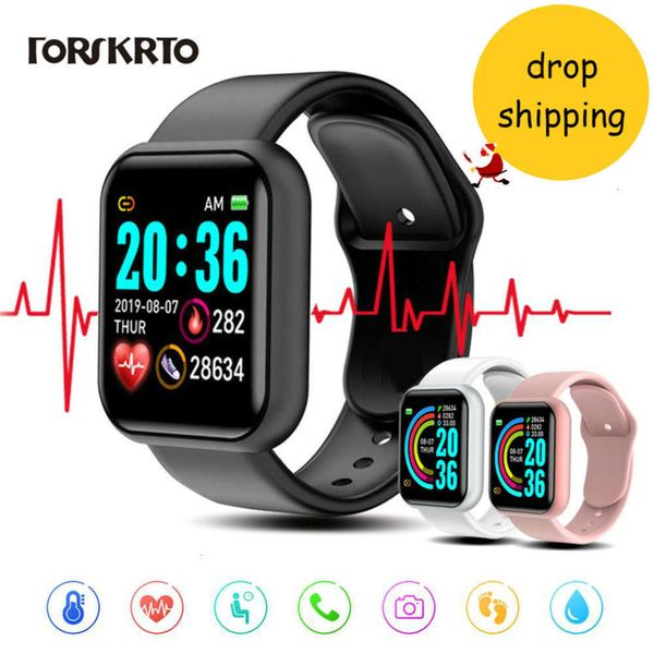 

d20 y68 women's plastic case, android ios intelligent waterproof sports watch, can control heart rate and blood prsurebgt