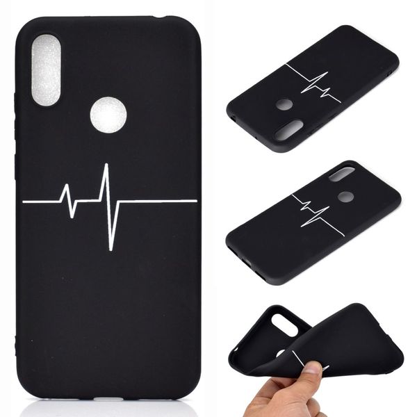

for huawei y6 2019 shockproof stick figure pattern soft tpu protective case