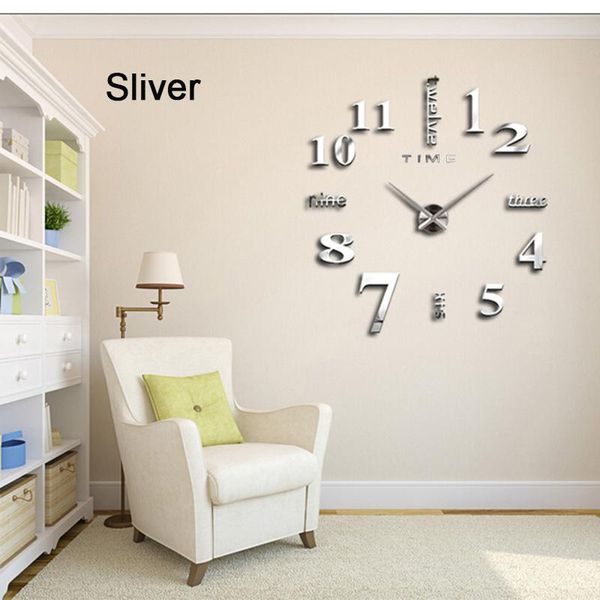 

3d luminous big wall clock mirror sticker diy living room home decor fashion watches arrival quartz bbyybt sweet07