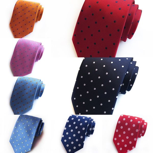 

6eup e24 navy polka dress silk men male dots classic ties size neckties wedding fashion hanky extra long for, Blue;purple