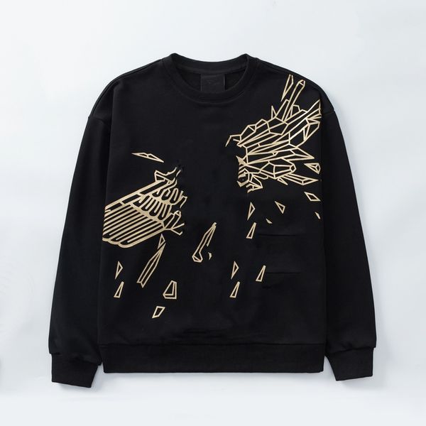 

2021 designer sweater men women casual round neck pullover long-sleeved sweater eagle printed autumn winter sports sweater, Black