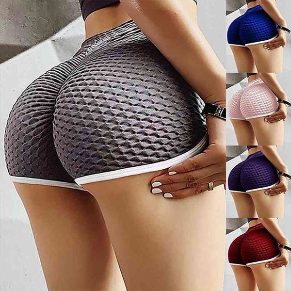 

women summer booty shorts joga shorts for sport running push up slim elastic high waist workout casual femme streetwear, White;black