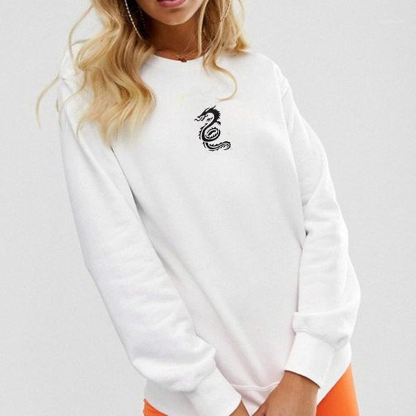 

gym clothing long sleeve autumn sweater women totem print pullover jumper blouse women's printedÂ sweatshirt #z1, White;black