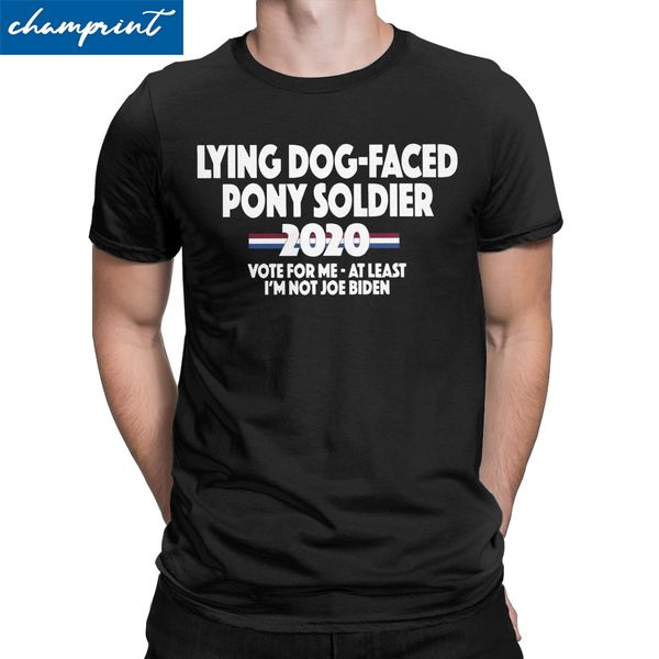 

men lying dog faced pony soldier vote for me at least i'm not joe biden tees president election vote hooded sweatshirt hoodie men t shi