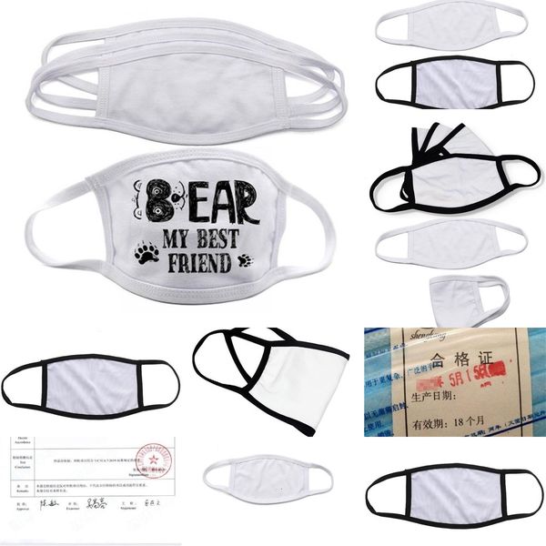 

factory5xnemask us reusable stock blanks face sublimation washable adults kids double layers dust prevention mask for diy heat tran