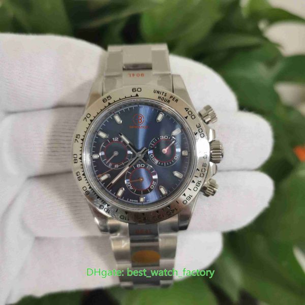 

noobf extra-thin version watches cal.4130 chronograph movement 40mm x 12.5mm cosmograph 116509-0071 904l steel mechanical automatic mens wat, Slivery;brown