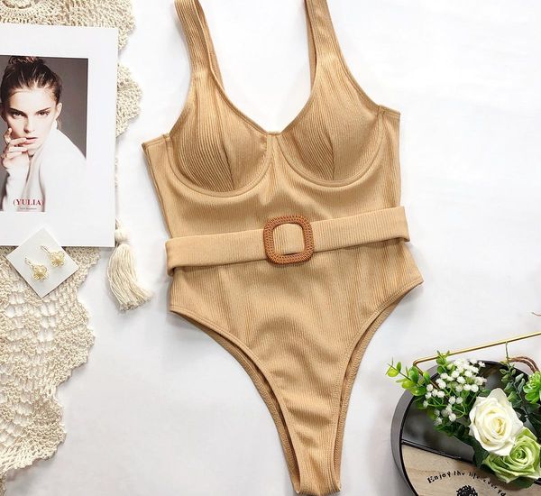 

push up swimwear women one piece swimsuit fused solid strap bodysuit beach high cut bathing suit women new, White;black