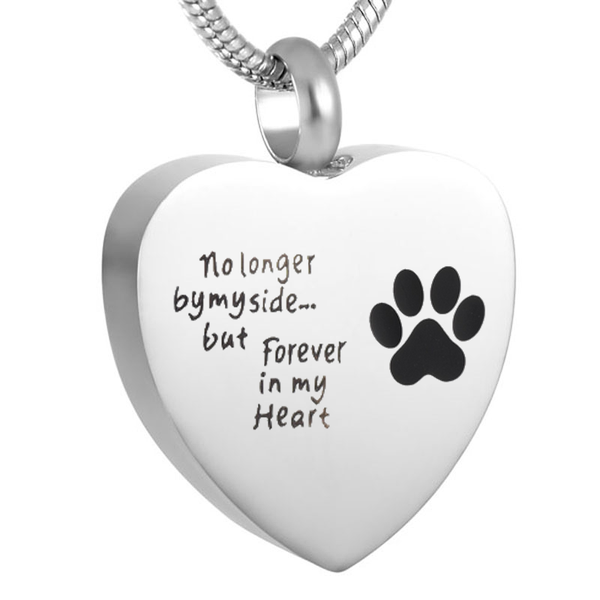 

ijd9095 available heart cremation pendant stainless steel ashes holder keepsake jewelry for pet lovers, Silver