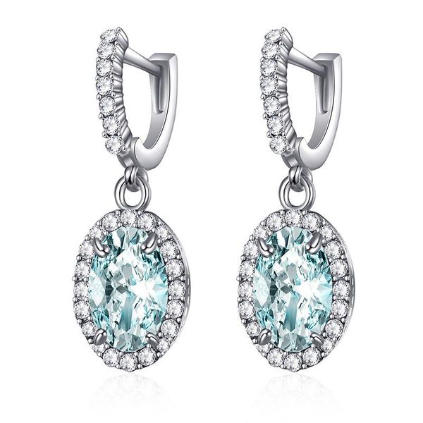 

dangle & chandelier fashion opal earrings classic lady jewelry for women wedding statement party gift, Silver