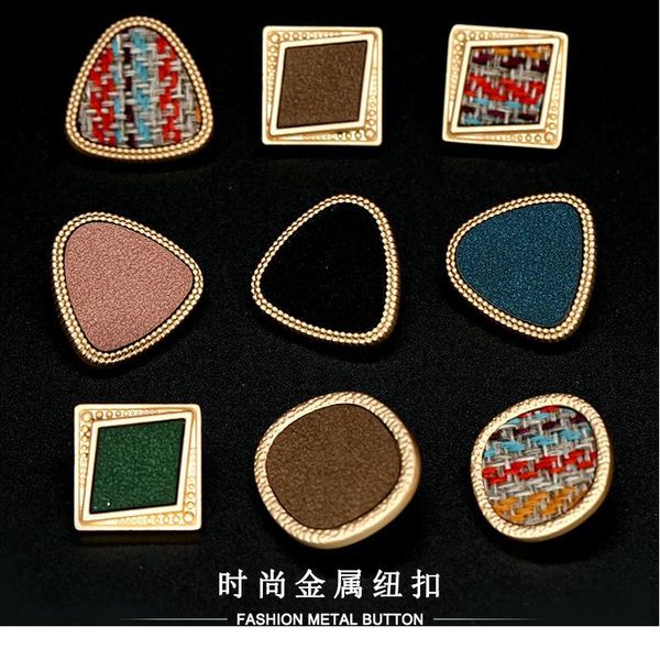 

3pieces 18mm 22mm leather decorative buttons for clothing fashion women coat suit gold metal vintage button fancy h bbynba, Blike;white