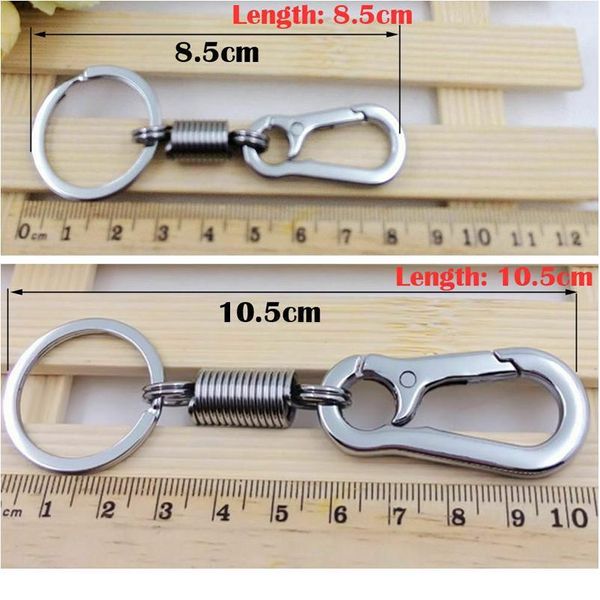 

20pcs stainless steel metal retractable gourd buckle carabiner hiking keychain waist belt clip anti-lost hanging buckle qylzot