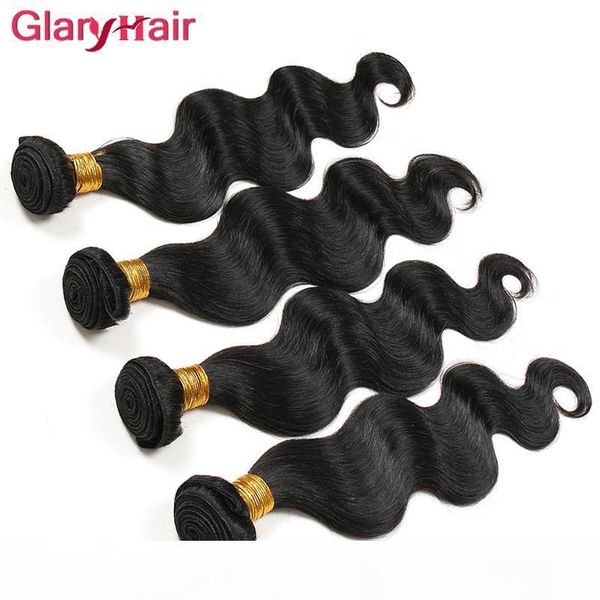 

glary new arrival brazilian virgin hair body wave remy human hair extensions peruvian malaysian indian body wave double hair weft wholesale, Black